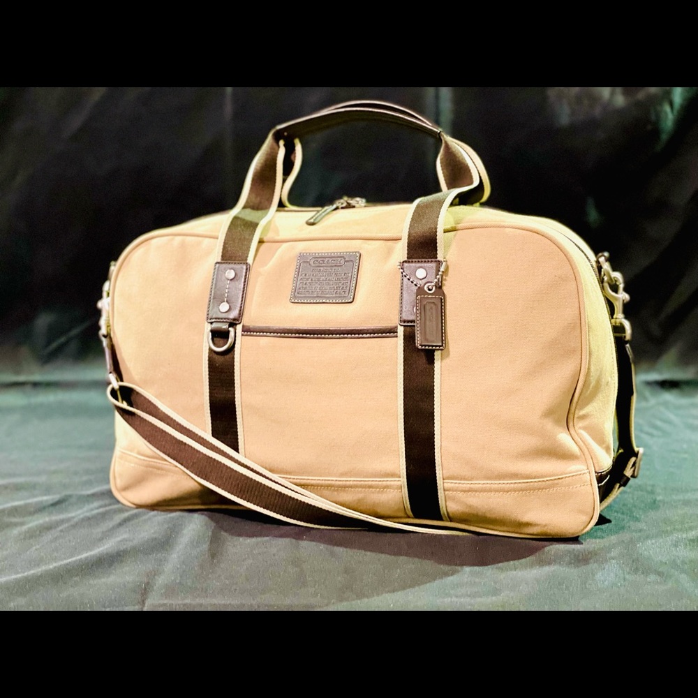 Coach canvas weekend bag with messenger bag. - Picture 3 of 3
